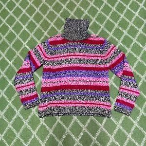 Talbots multi-colored turtleneck sweater.